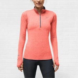 Nike element half zip link peach running jacket Size Medium